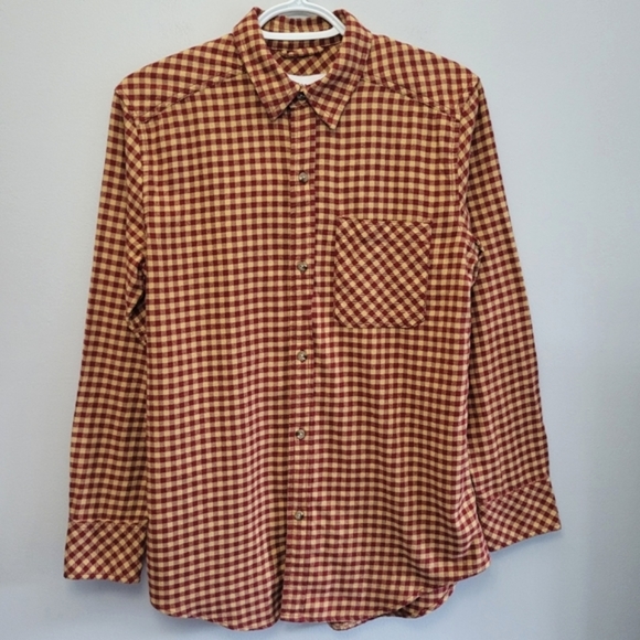 Aritzia Tna Brisco Blouse Checkered Flannel Button Down - Picture 1 of 10